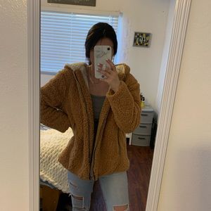 teddy bear jacket w hood